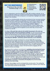 Read more about the article Response to the 2026 SNP manifesto